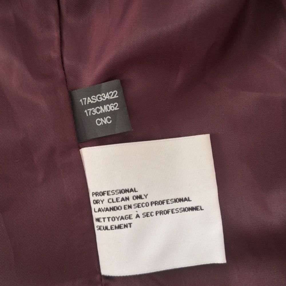 Kenneth Cole Wool Blend Peacoat Feminine Preppy Fall Jacket Burgundy Sz 10 - Picture 13 of 13
